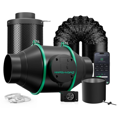 Mars Hydro iFresh 6 ventilátor és szénszűrő - sebességvezérlő készlet